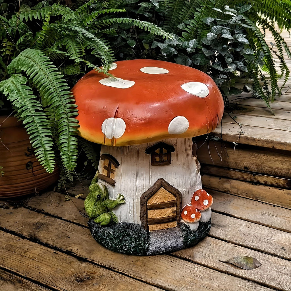Mushroom House Garden Stool