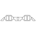 Cometic Gasket Cometic Chrysler B/RB .094in Fiber Intake Mani Gskt Set-1.229in x 2.310in Rectangle Port C5611-094