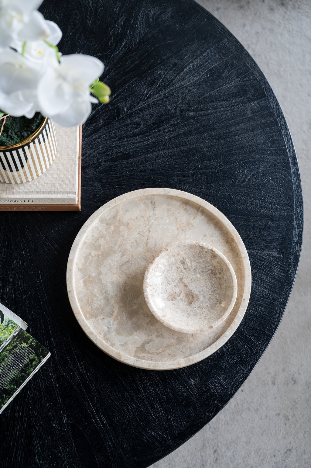 Round Marble Decorative Bowl