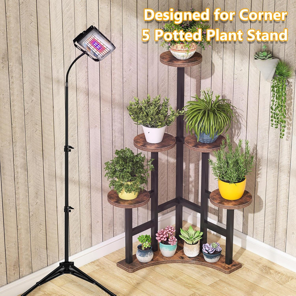 43.70" Height 6-Tier Rustic Plant Shelf