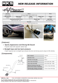 HKS Hi-Power Muffler 2014+ Honda Fit Sport GK5 w/ Carbon Tips 32016-KH001