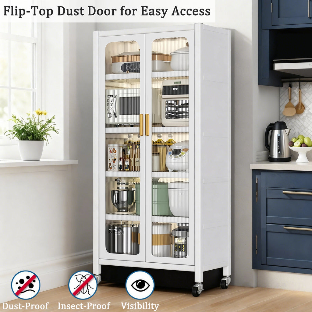65" Kitchen Pantry Storage Cabinet