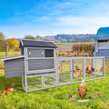 Gray Wooden Chicken Coop