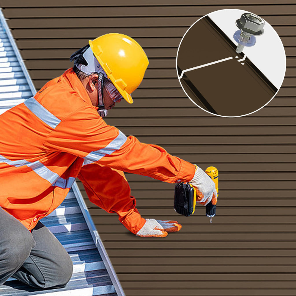 20 Pcs Metal Roofing Panels - Galvanized Steel Corrugated Roof Panels