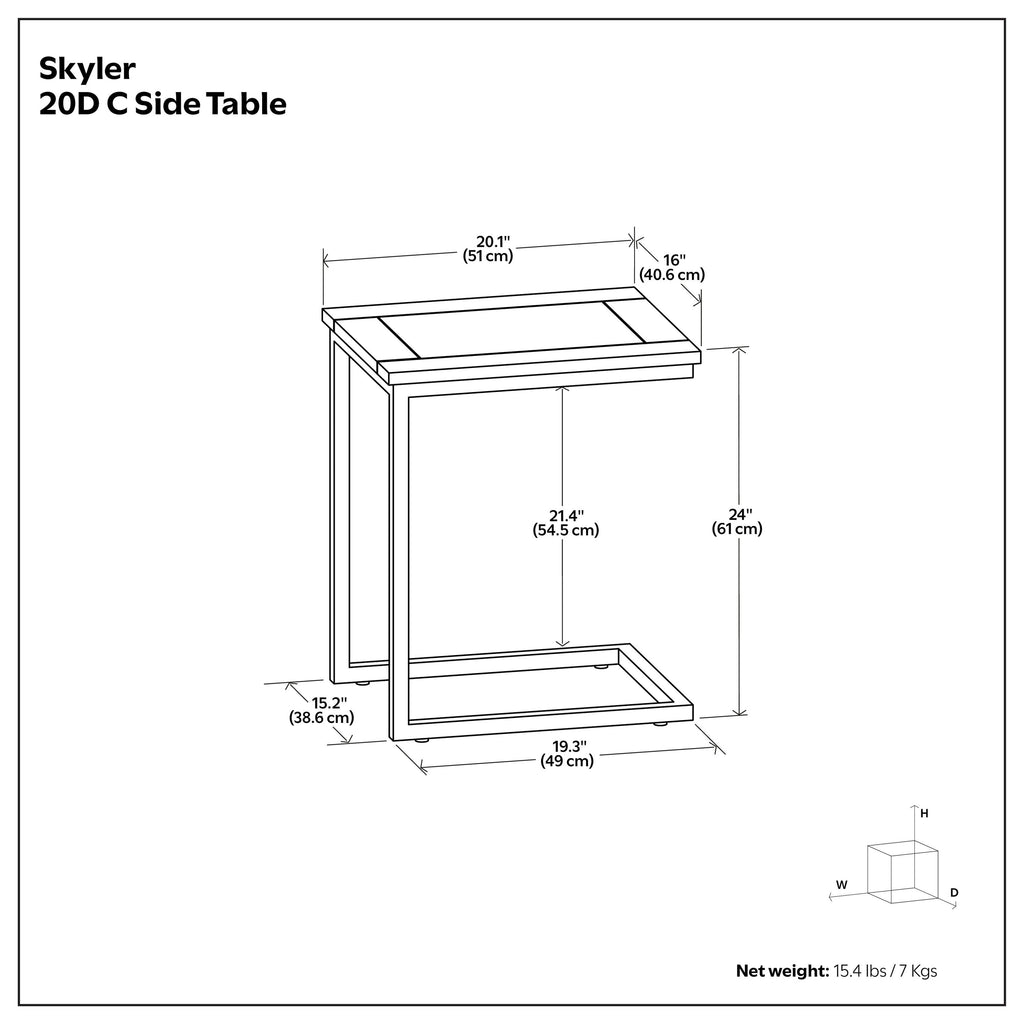 Skyler Wide C Side Table