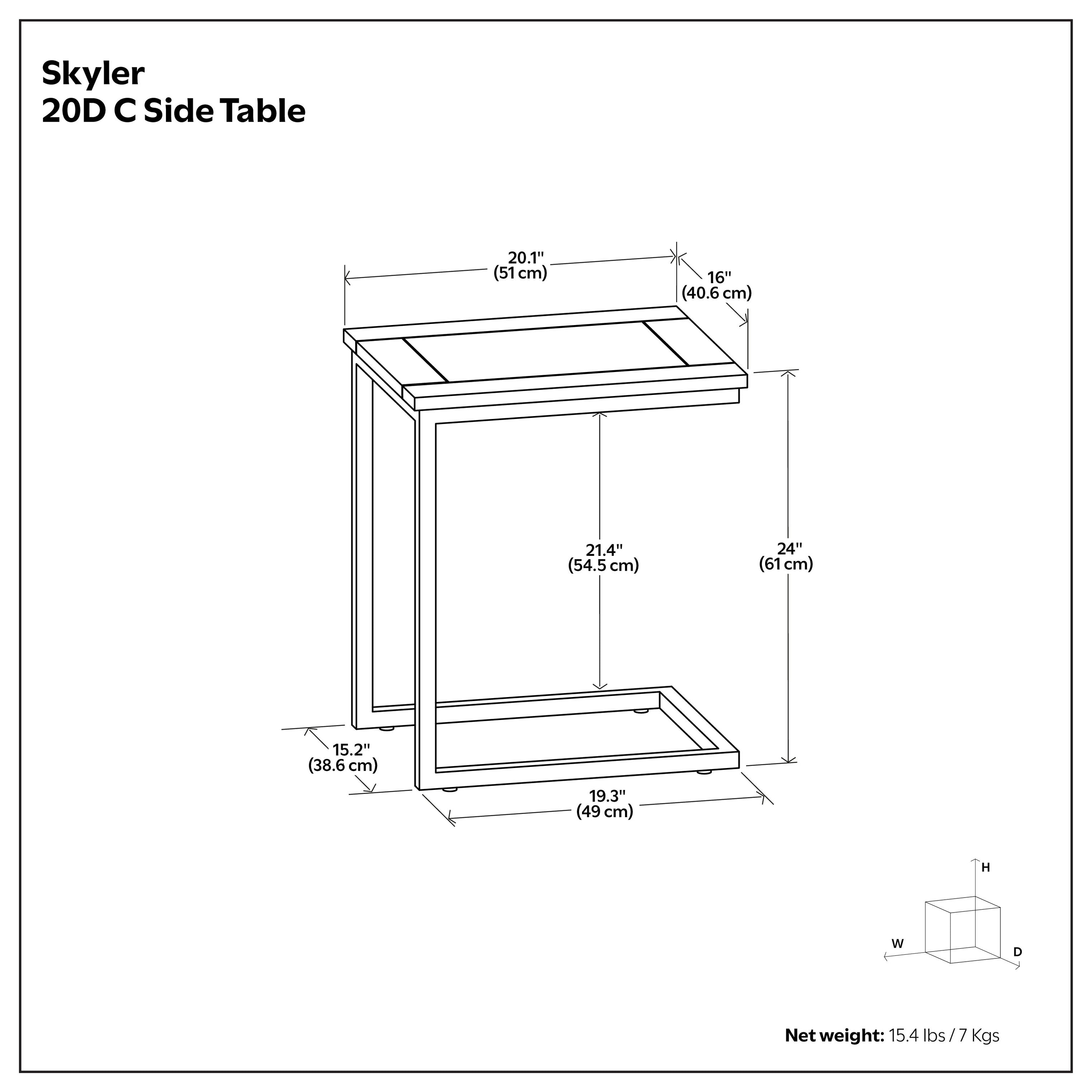 Skyler Wide C Side Table