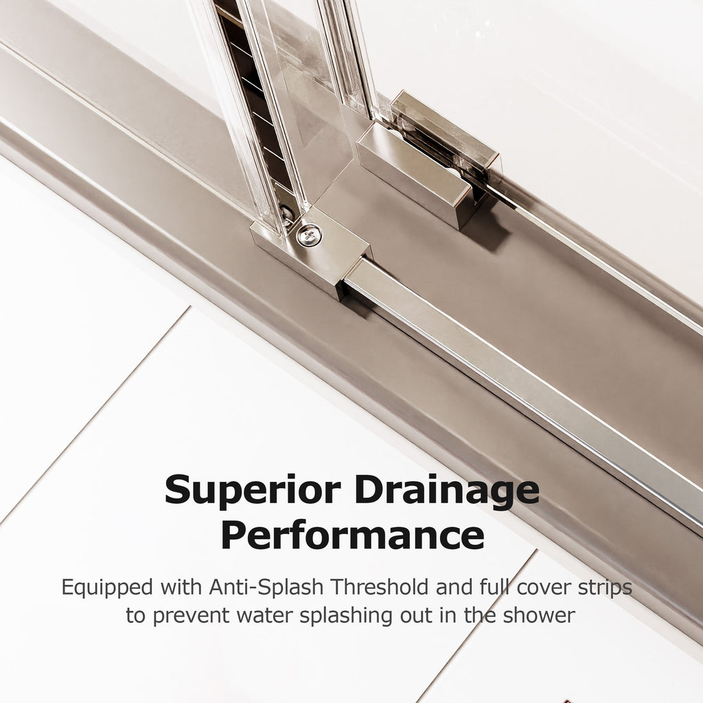 Frameless Single Sliding Soft-Close Shower Doors