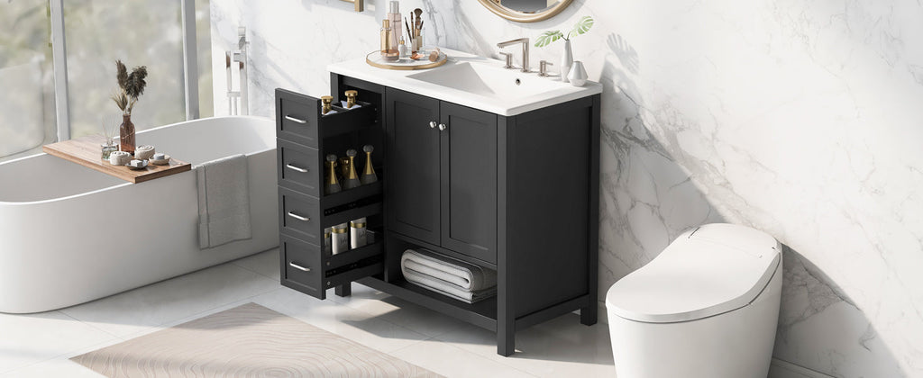36" Bathroom Vanity with Sink Top