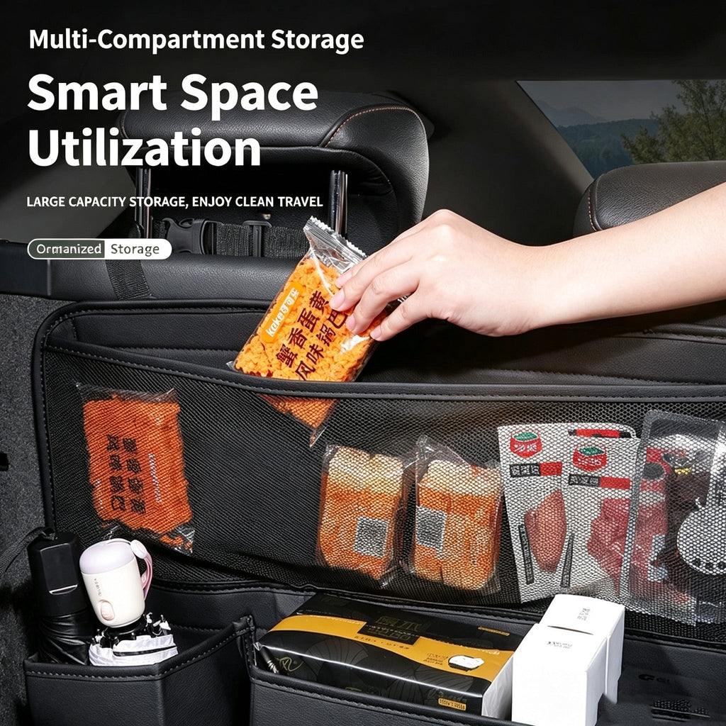 Universal Car Trunk Rear Storage Bag Organizer Box Multifunctional Large Capacity Horizontal Car Multi-Purpose Storage Box