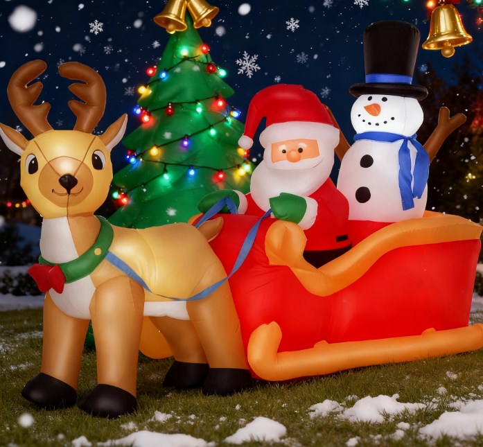 Inflatable Christmas Decor with LED Lights