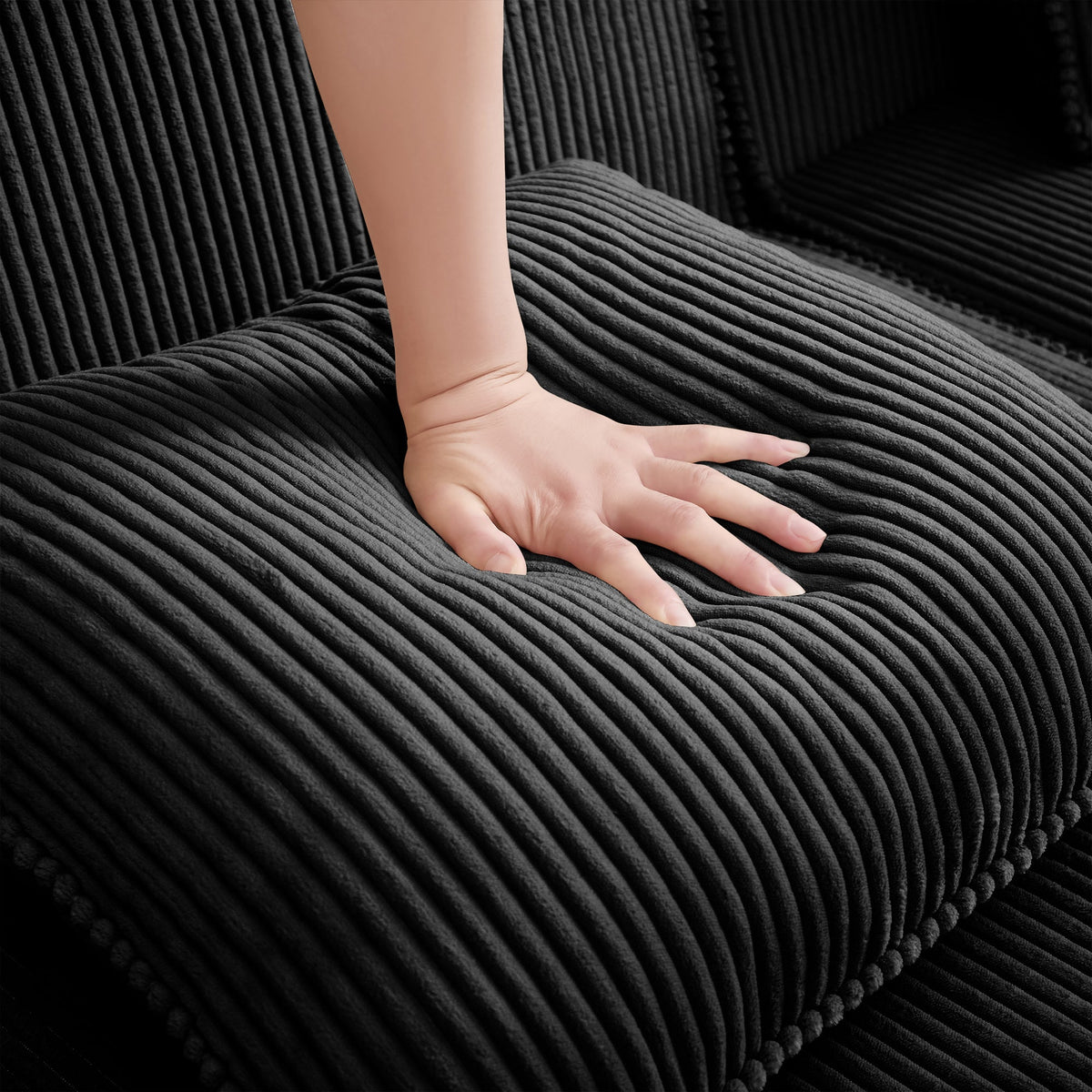 Armless Sofa With Pillow Corduroy