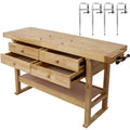 60in Workbench with 4 Drawers and Bar Clamps Set