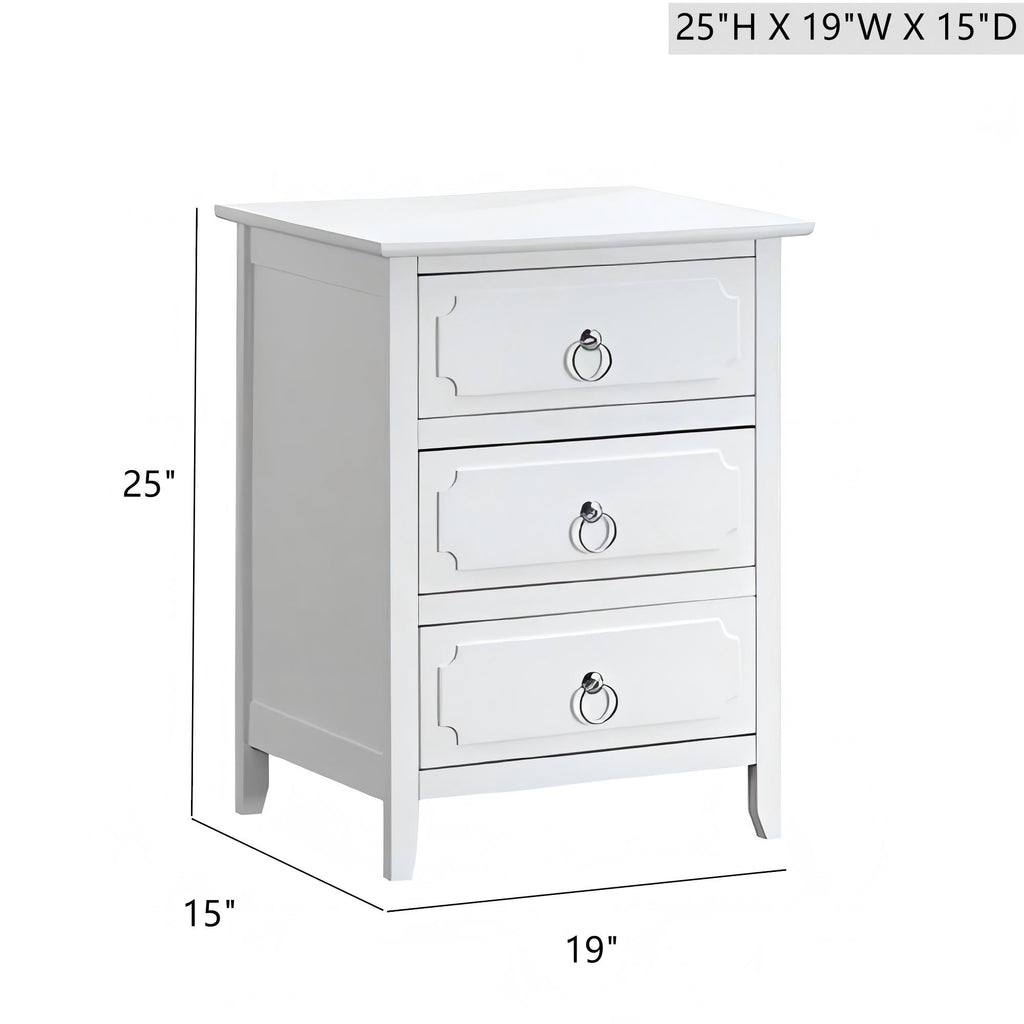 Daniel G0090-N 3 Drawer Nightstand