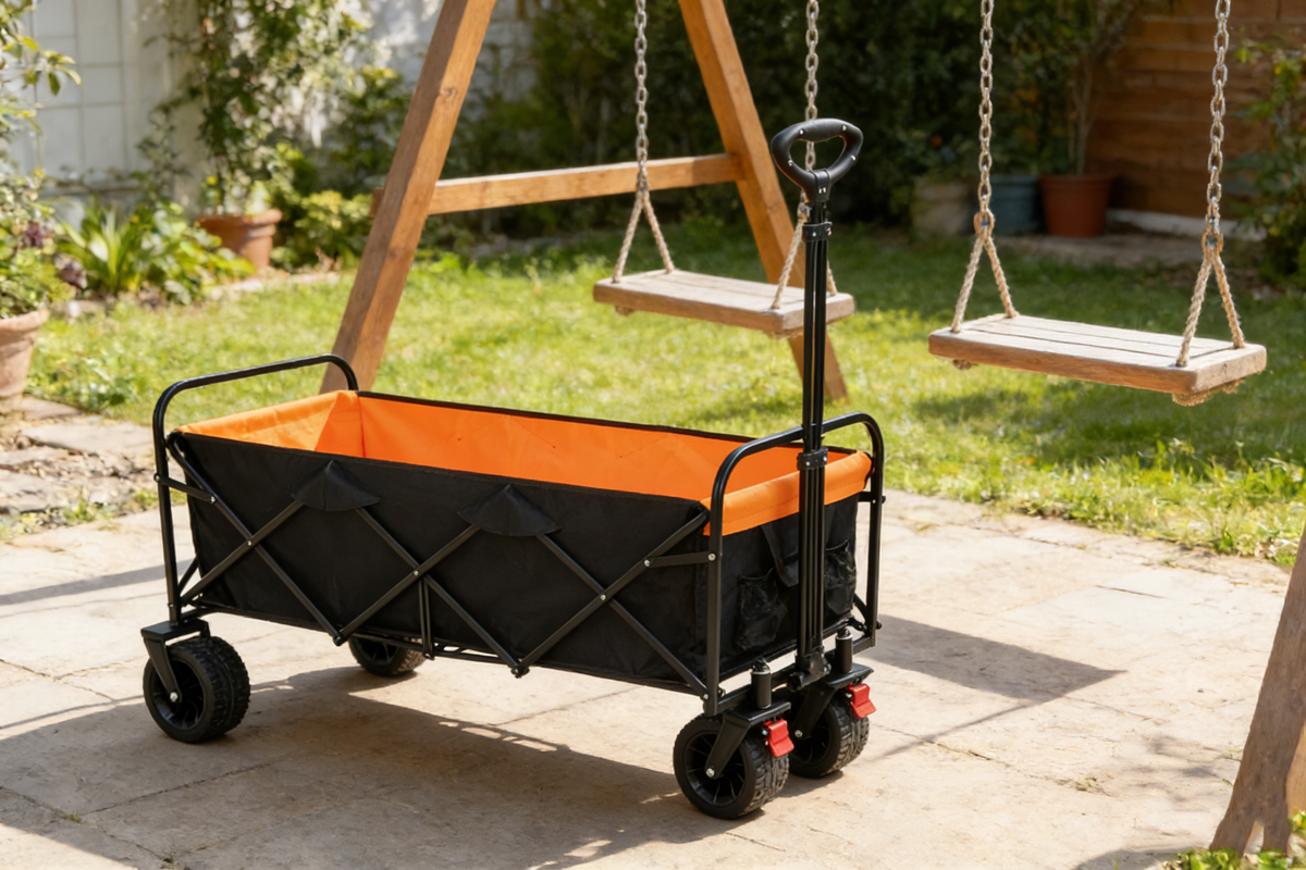 Big Large Capacity Folding Cart - Extra Long Extender Wagon