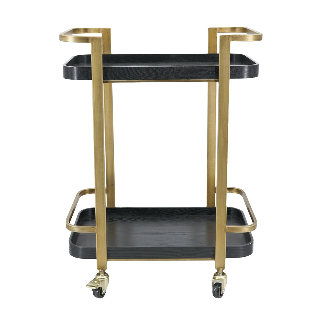 23.8x15.2x32.7" Metal Bar Cart