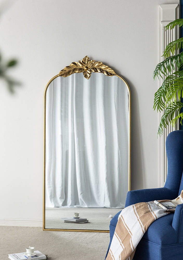Full Length Mirror 70"x 31" - Wall-Mounted with Faux Wooden Frame