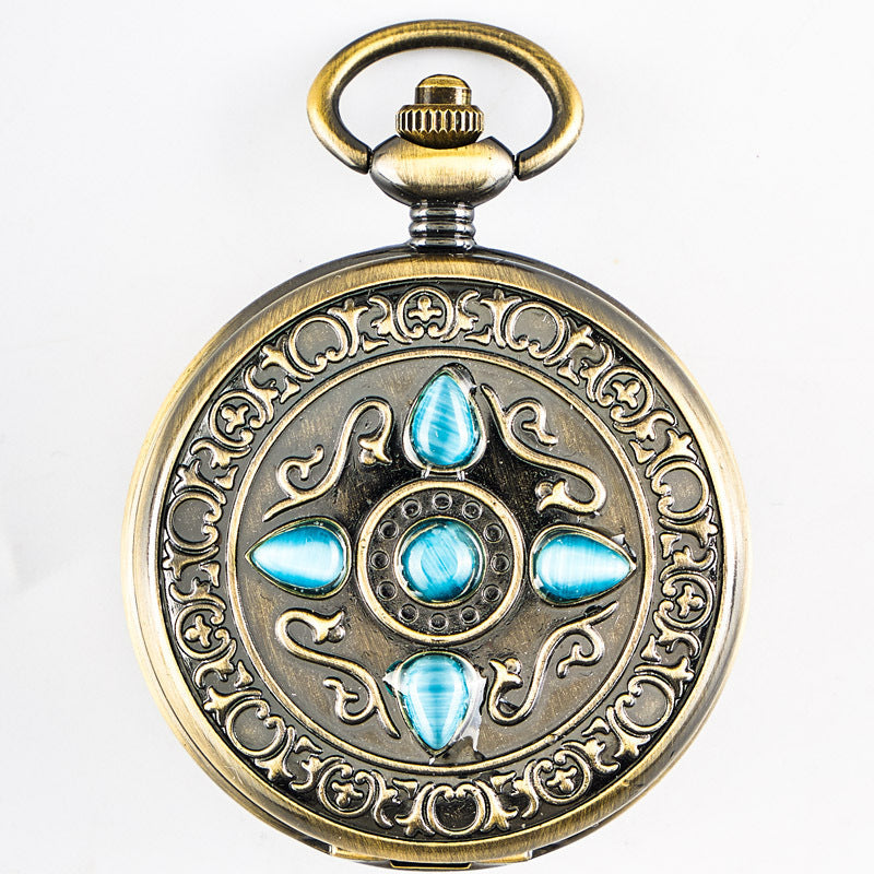 Retro Flip-Open Mechanical Pocket Watch