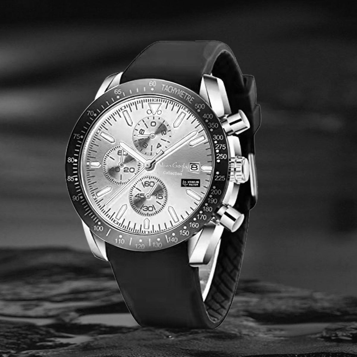 Van Gogh Starry Fantasy Series Men's Rubber Strap Watch