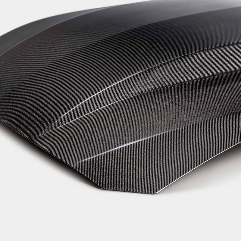 Anderson Composites 2024 Ford Mustang Type-CJ Double-Sided Carbon Fiber Cowl Hood AC-HD24FDMU-CJ-DS