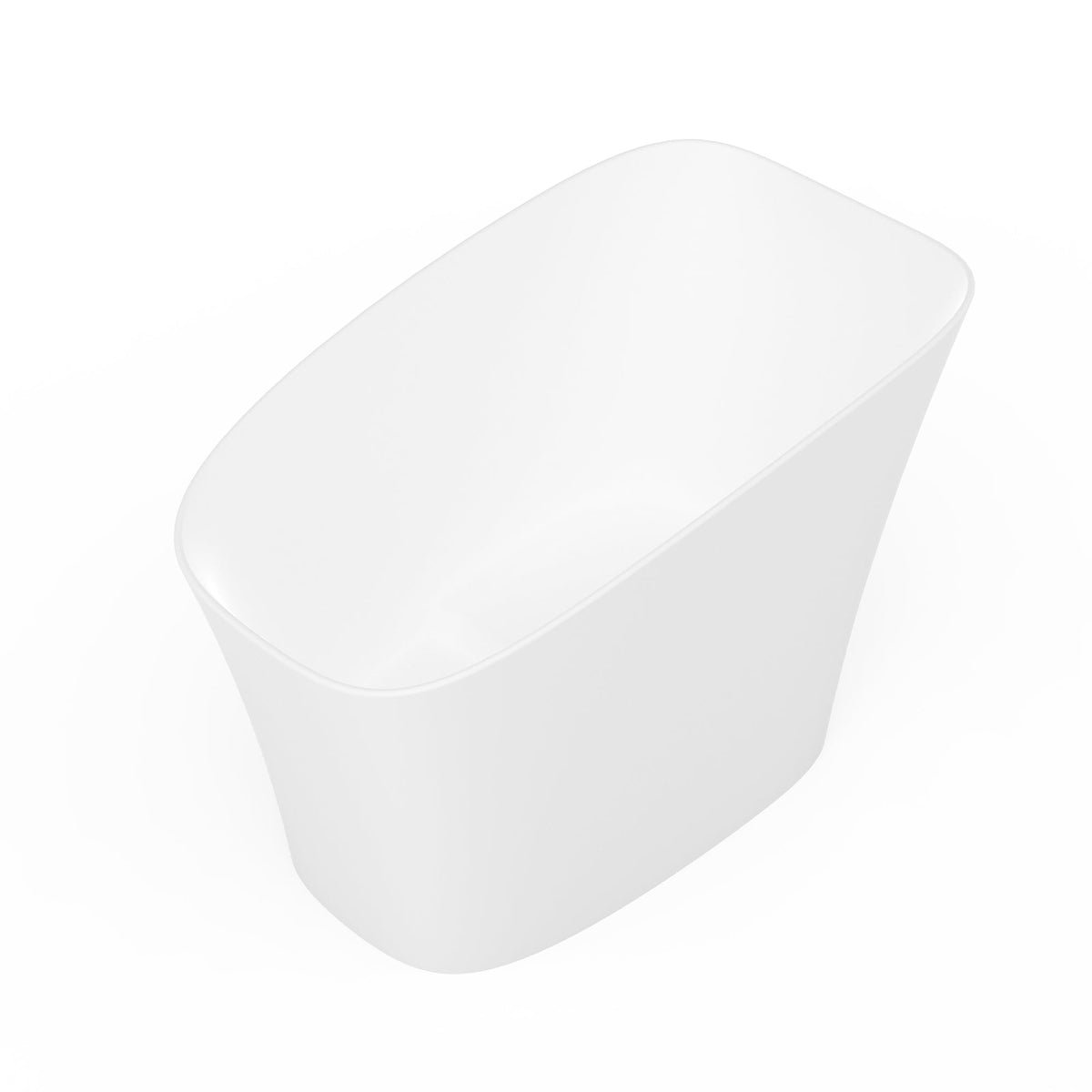 51-Inch Freestanding Solid Surface Deep Soaking Bathtub with Seat