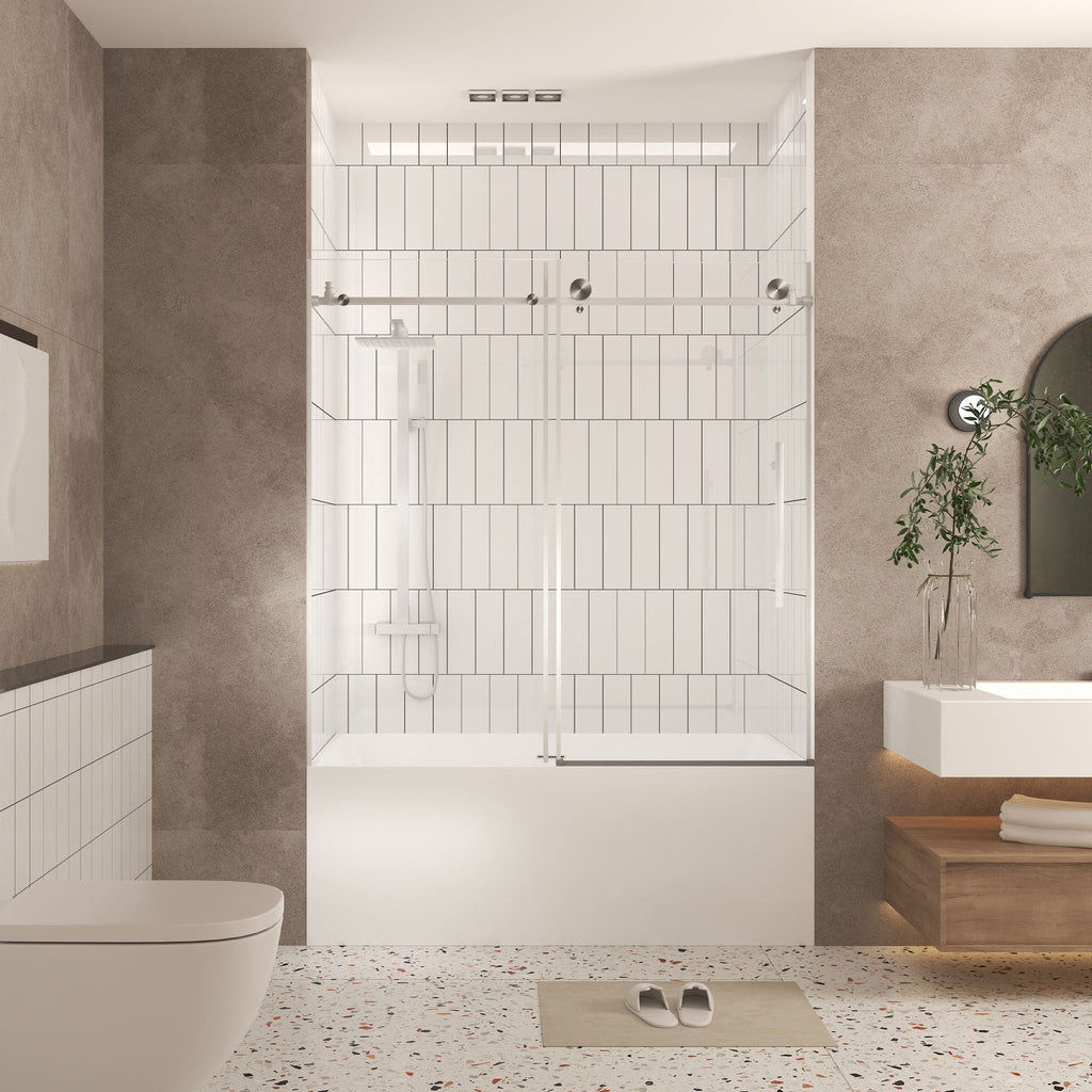 Frameless Shower Door 56-60" W x 60" H