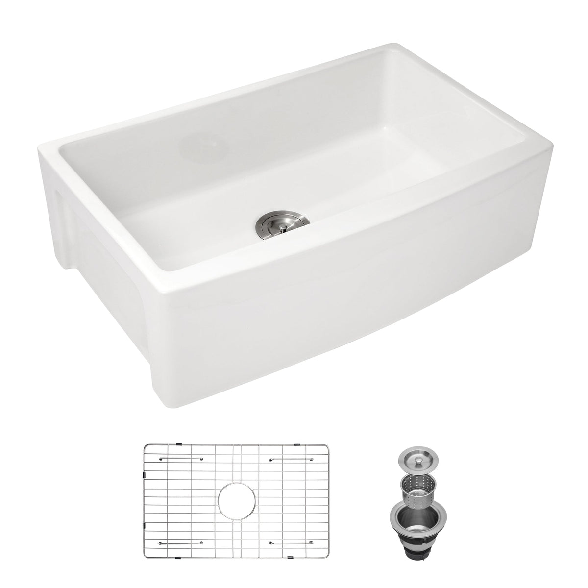 White Farmhouse Sink - 30 x 21 x 10 Inch