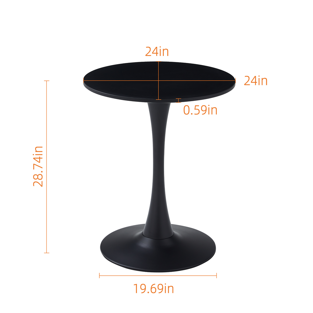 Black Round Dining Table