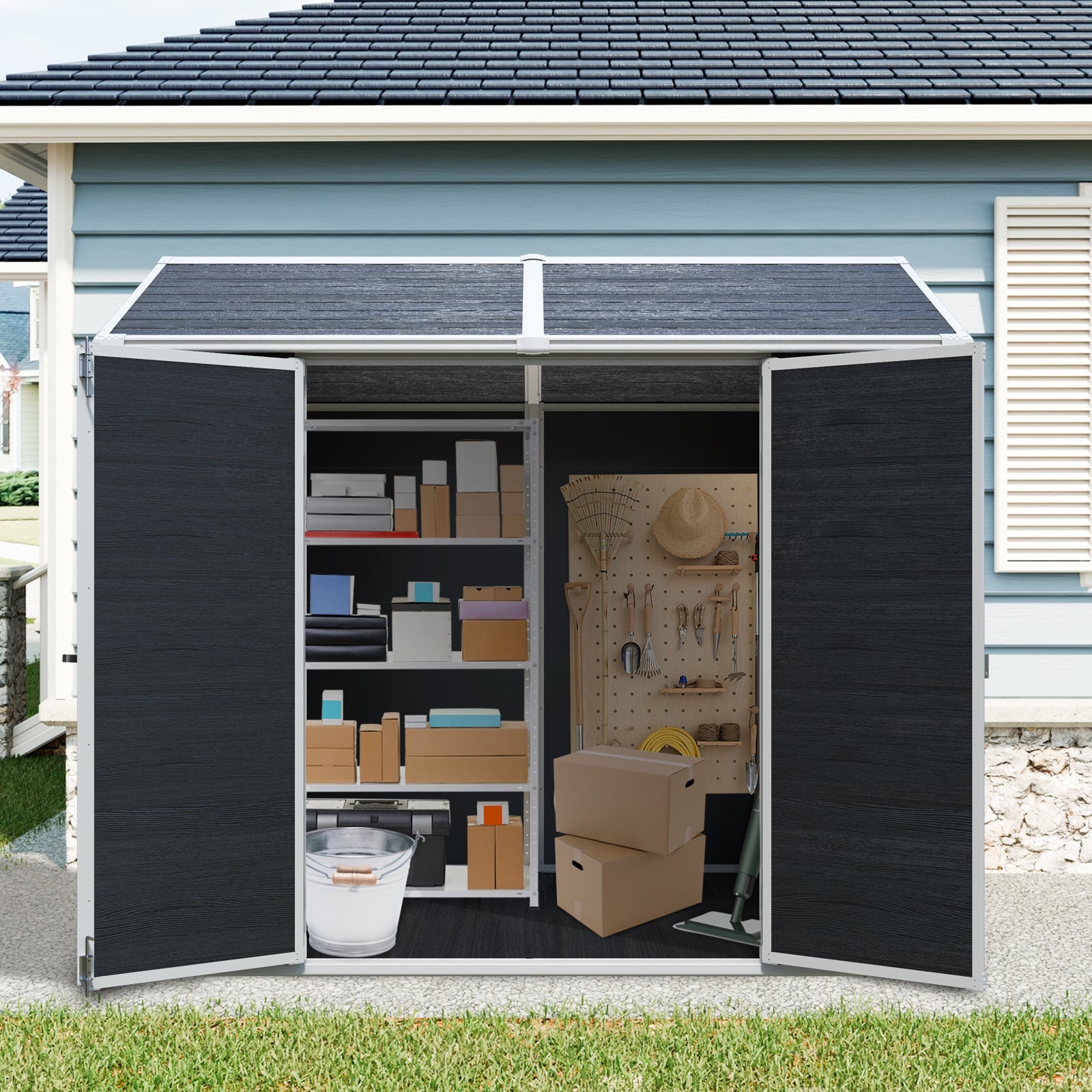 8 x 6ft Resin Outdoor Storage Shed