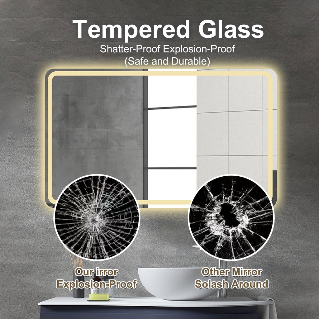 24X40 Inch LED Bathroom Mirror with Front Lights