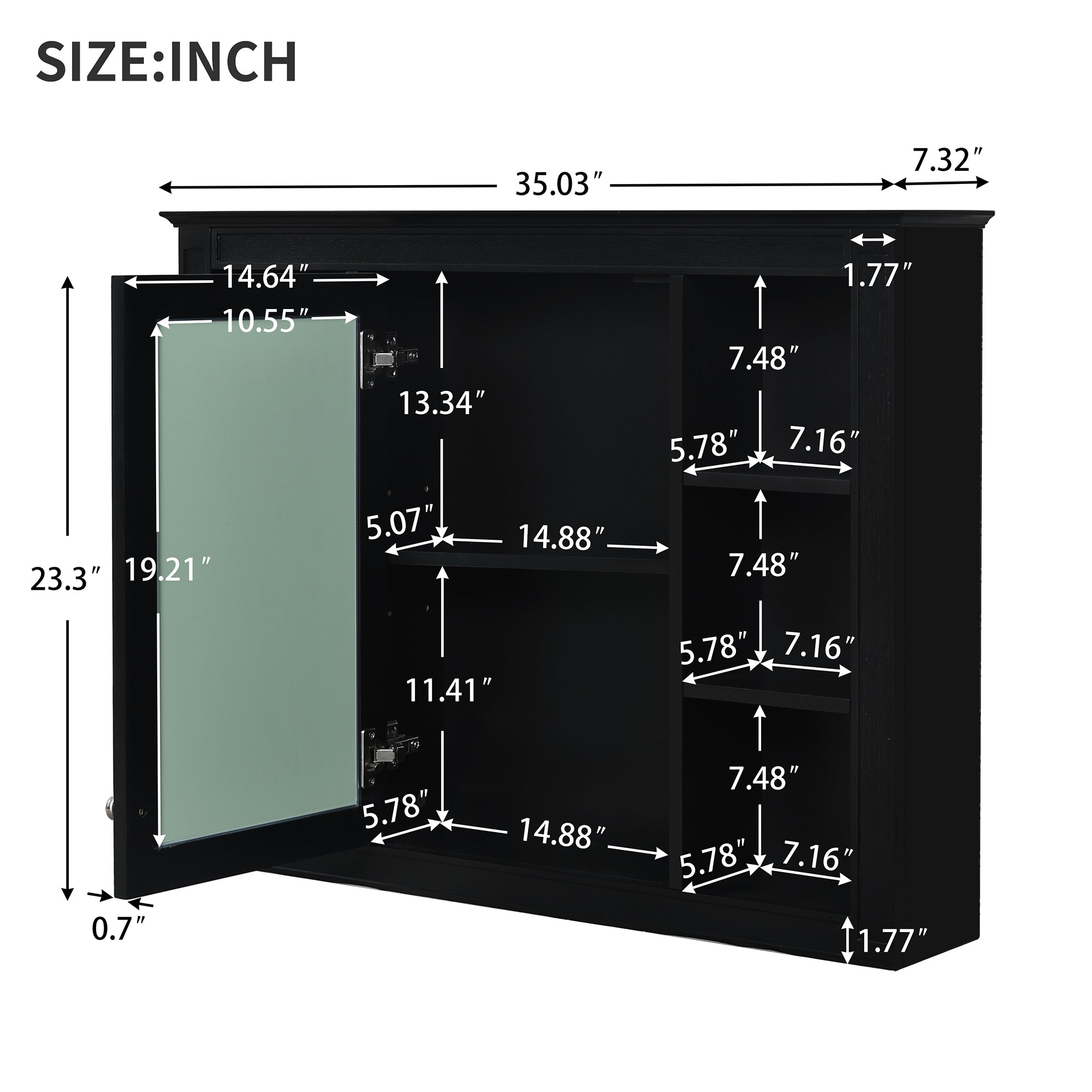36'' Bathroom Vanity with Medicine Cabinet