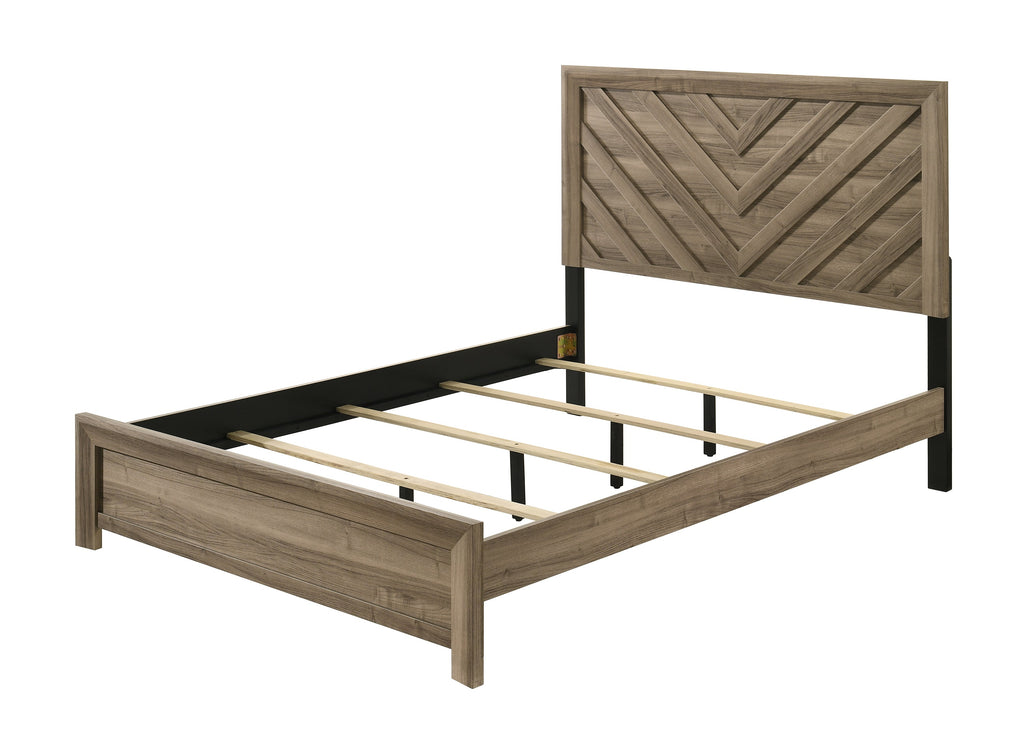 1pc Twin Size Chevron-Patterned Headboard Youth Bed