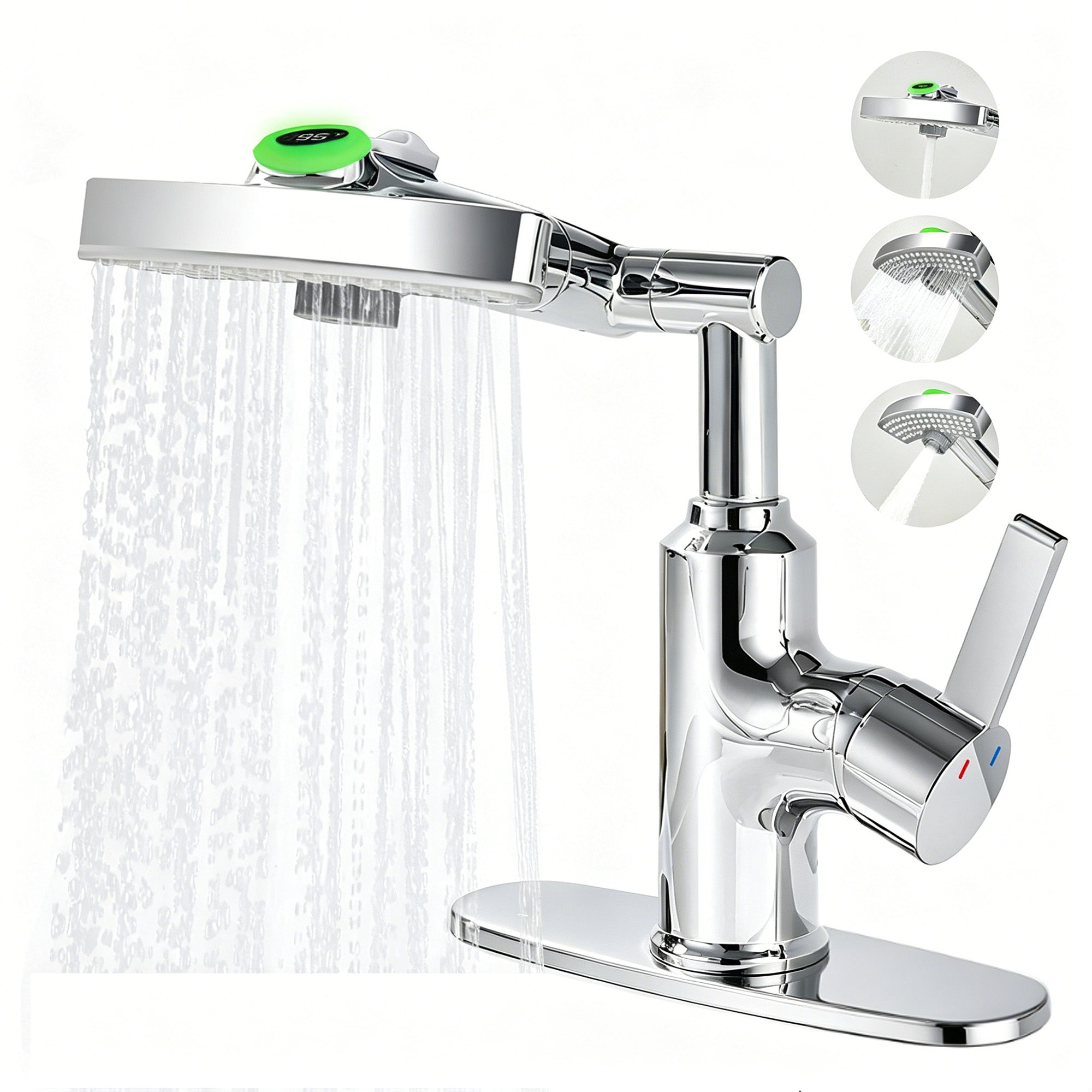 LED Temperature Display Bathroom Faucet