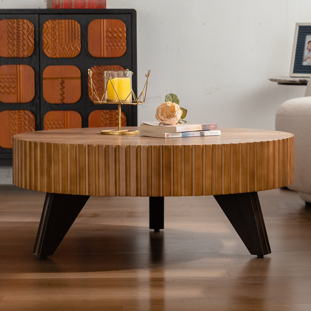 35.4" Round Retro Coffee Table