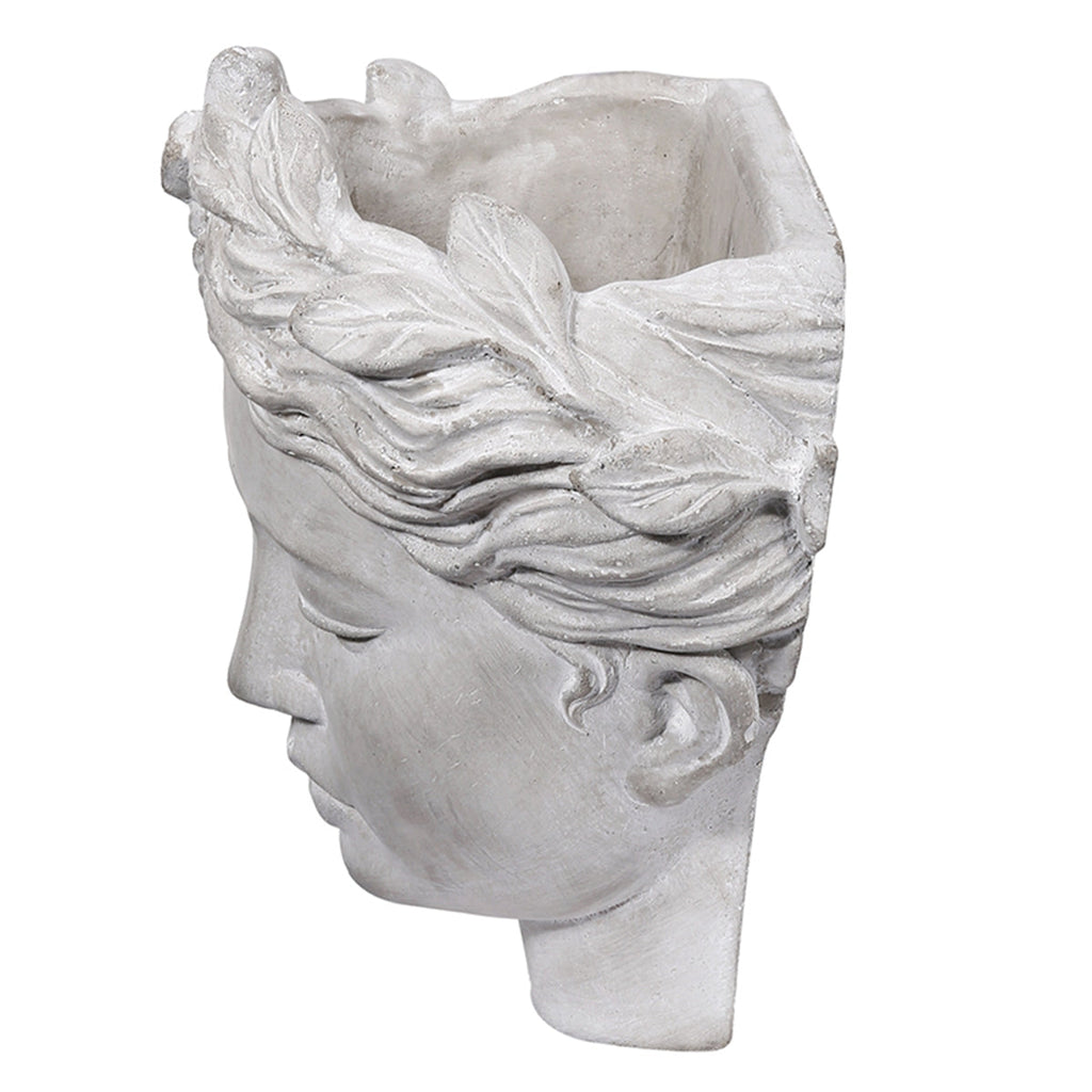 Small Visage Cement Wall Planter Wall Vase