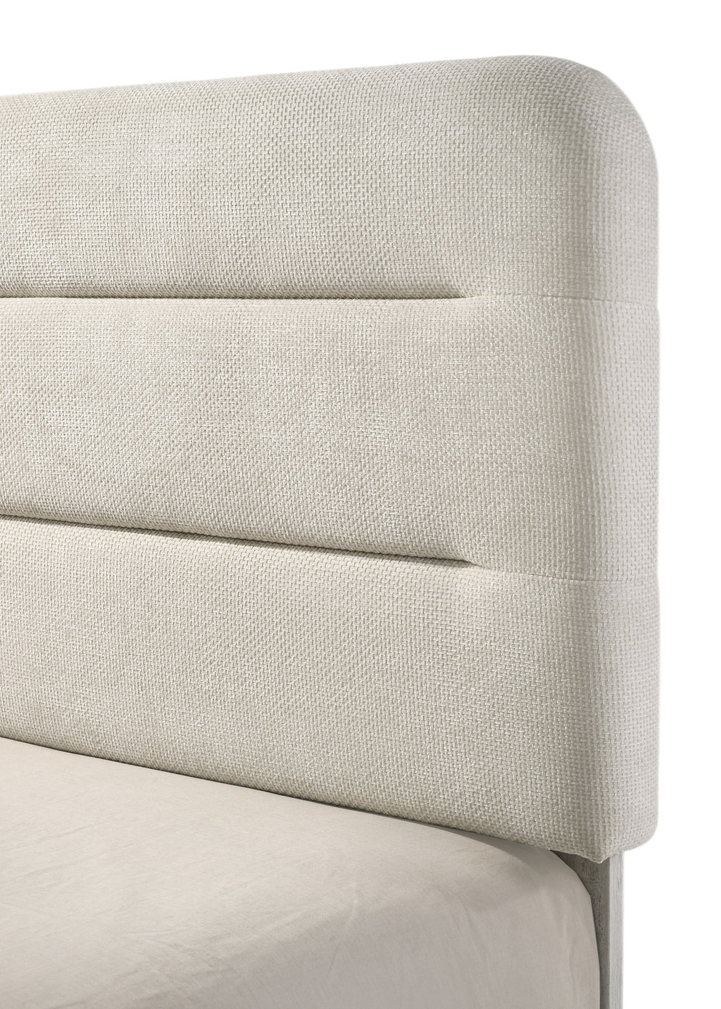 Plush Upholstered Design 1pc Queen Size Panel Bed