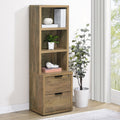 Geary Mango 3-Shelf Bookcase USB and Lockable Drawer