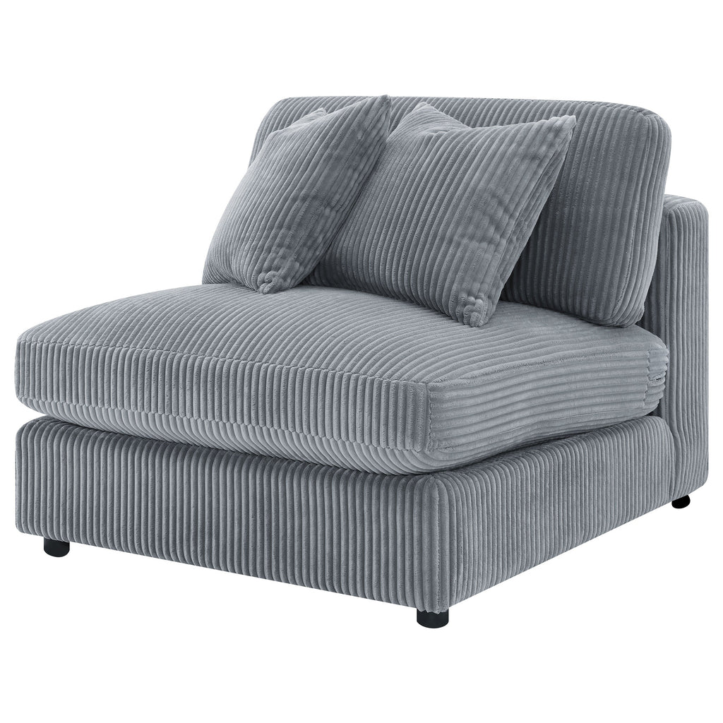 Cassidy Fog Upholstered Armless Chair