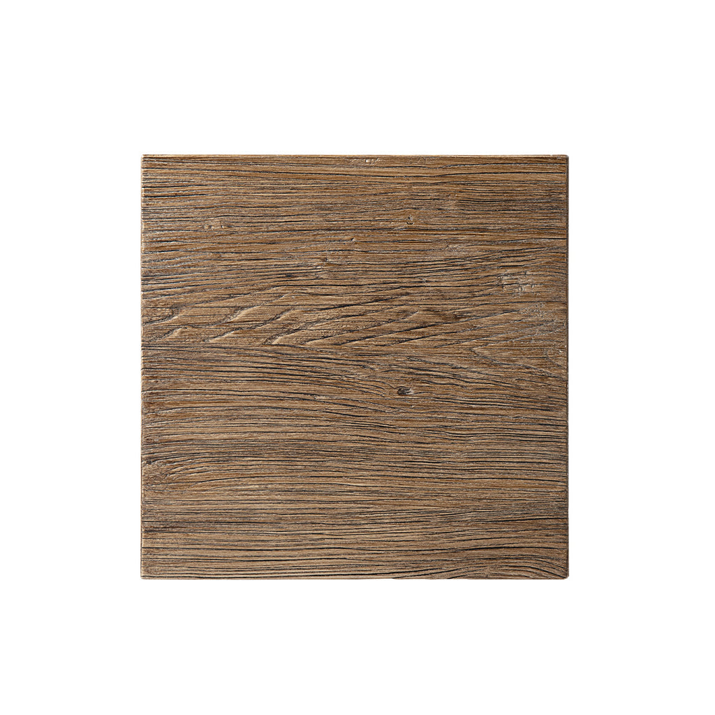 Hawthorne 18" Square Reclaimed Elm Trestle Side Table