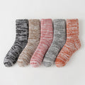 Thick Warm Terry Socks In A Retro Color Palette For Women