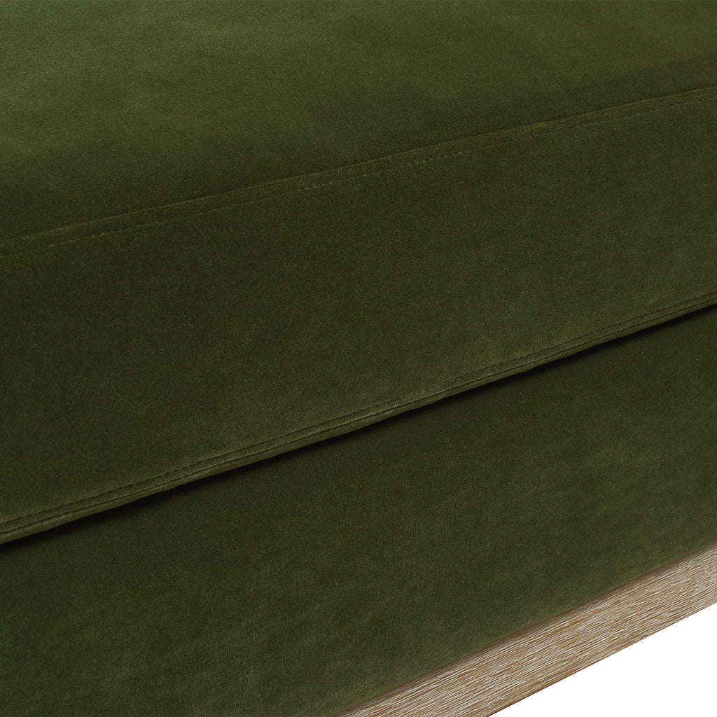 Knox 65" Modern Farmhouse Chaise Lounge Chair, Olive
