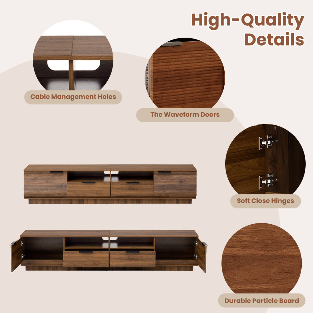 78 Inch Modern TV Stand for TVs up to 85"