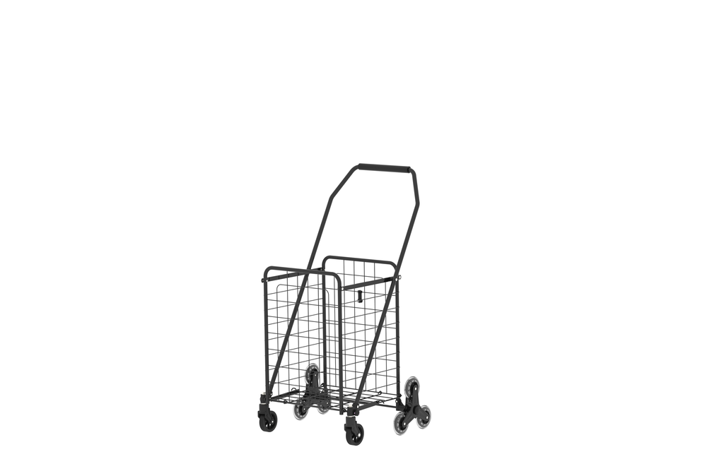 Foldable Utility Shopping Cart with 360° Rolling Wheels