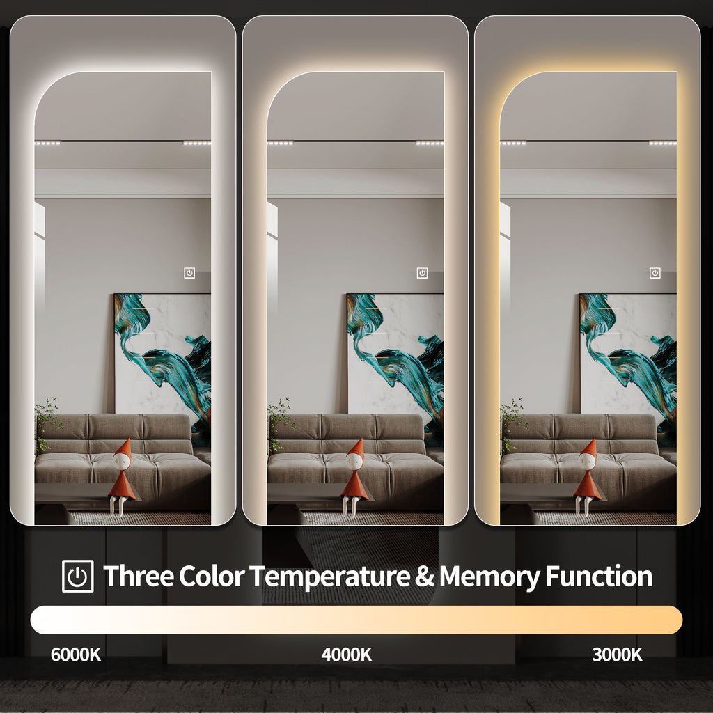 65" x 21" LED Full Length Wall Mirror
