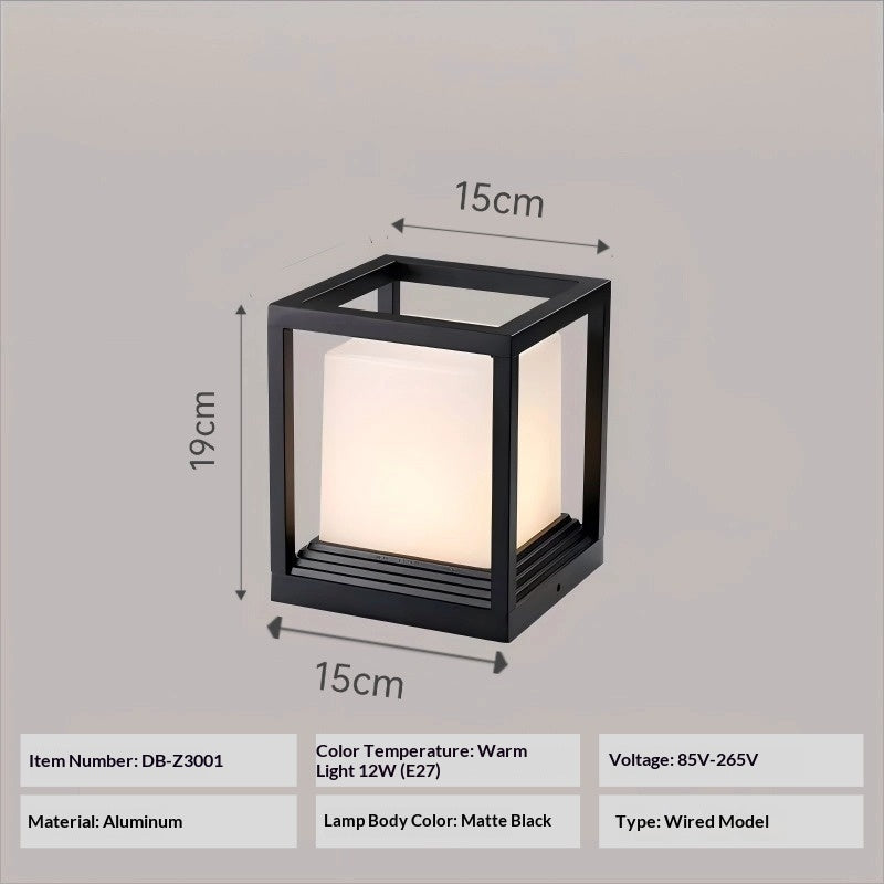 Waterproof Energy-saving Pillar Light For Outdoor Use With Power Connection