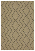 Earth GC_NTL1010 Jute/Black 5 ft. 3 in. x 7 ft. 3 in. Indoor/Outdoor Area Rug