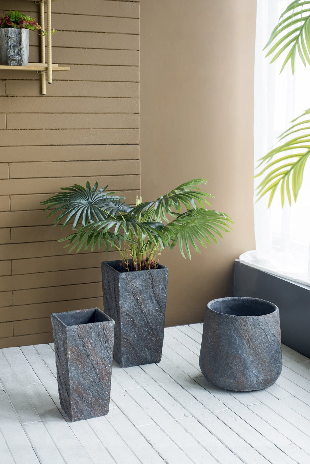 Large Cement Planter for Indoor and Outdoor Use