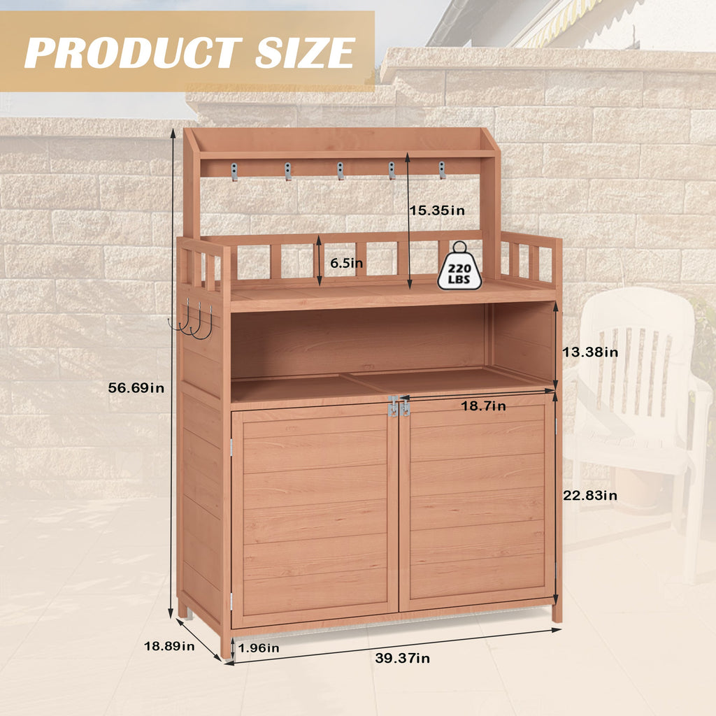Potting Bench Outdoor Gardening Table for Patio