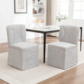 Linen Dining Chairs - Set of 2 Modern Fabric Side Chairs
