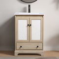 Wooden Bathroom Vanity Sink Base Cabinet - 24" Width
