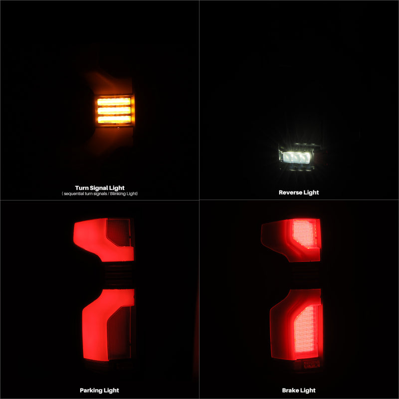 AlphaRex 19-24 Chevy Silverado 1500 / 20-24 2500HD/3500HD LUXX-Series LED Tail Lights Alpha Black 620078 *Discontinued